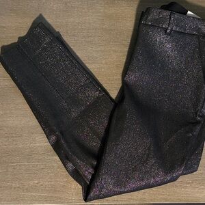 WHBM New Jacquard Print Steel Grey Ankle Pant